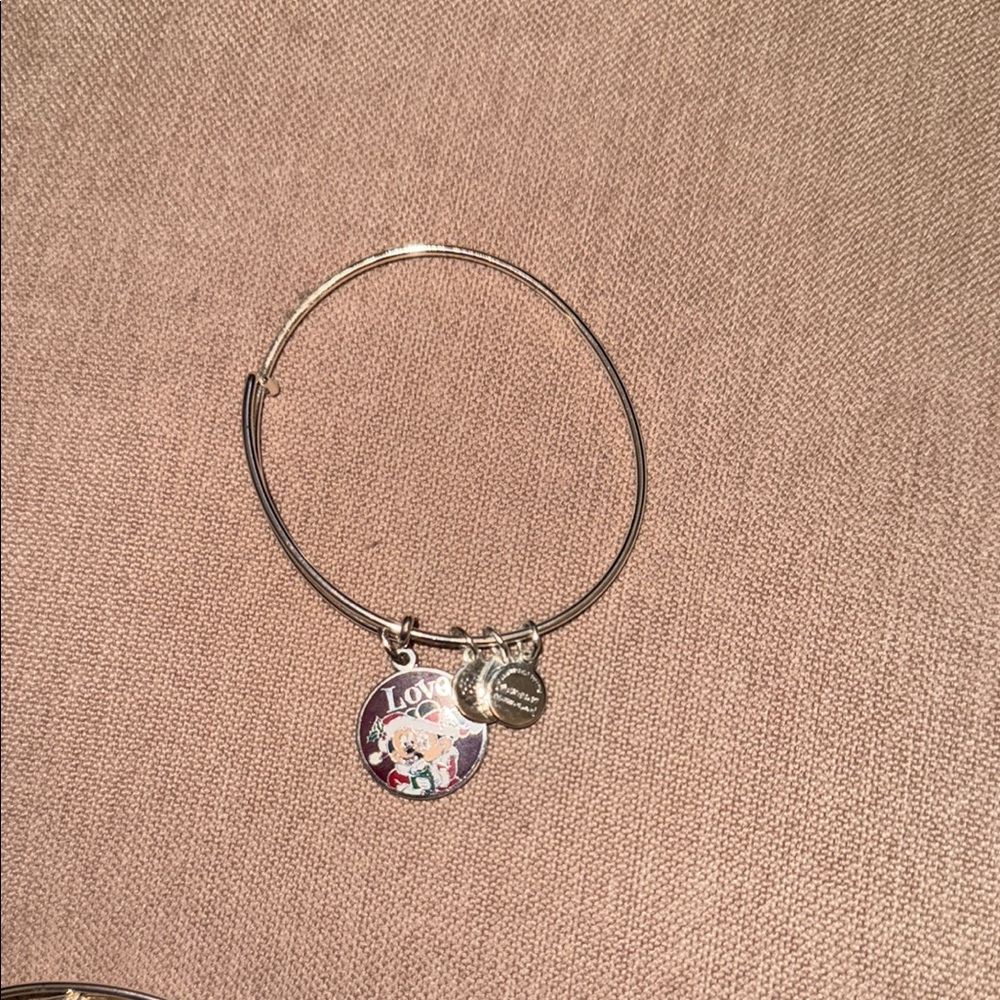 Alex and Ani Disney Christmas Silver Charm Bracelet